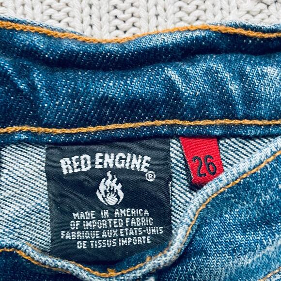 Red Engine distressed flare jeans - Picture 6 of 10